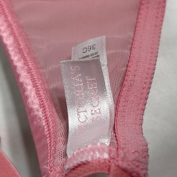 Vintage Victoria’s Secret Sheer Mesh Pale Pink Size 36C Y2K - Picture 4 of 5